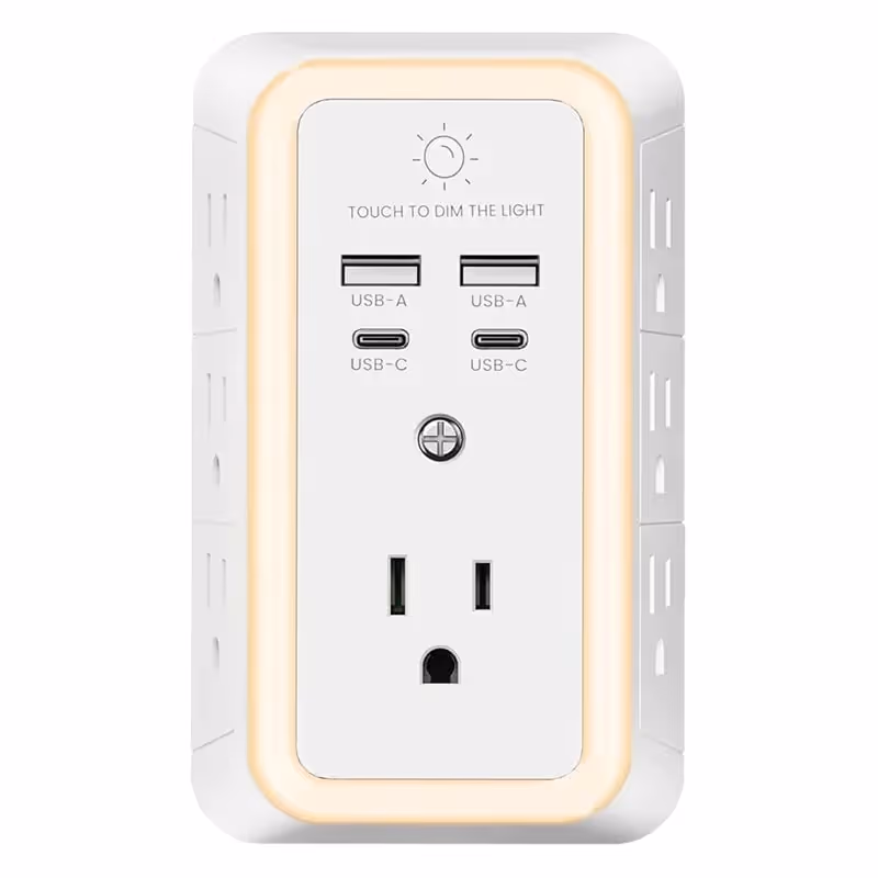 Multi Outlet Surge Protector Hub in modern home setting